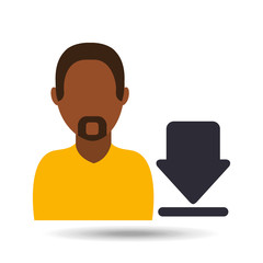 man with pc icon