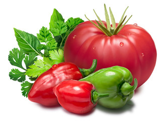 Tomato, habaneros, herbs as design element