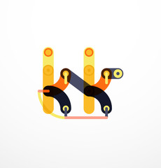 Abstract line design letter logo