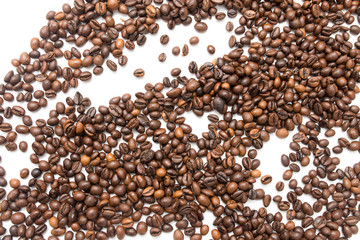 coffee beans on a white background