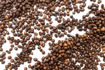 coffee beans on a white background