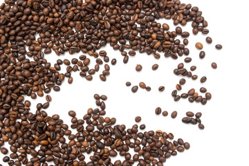 coffee beans on a white background