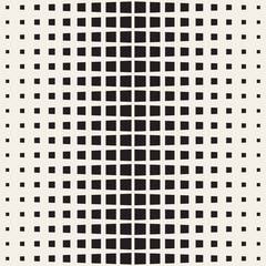 Fototapeta premium Vector Seamless Black And White Halftone Gradient Rectangles Pattern