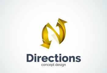 Direction arrows logo