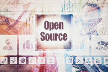Business Open Source collage concept