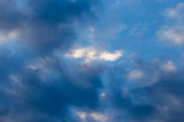 beautiful sky with clouds at dawn