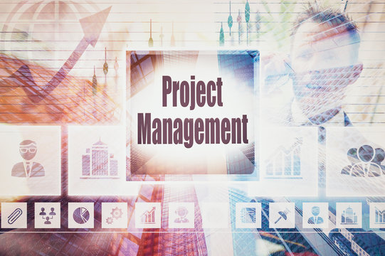 Business Project Management collage concept
