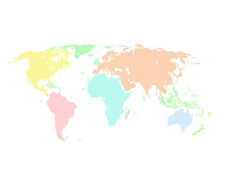 Fototapeta na wymiar Colorfull Political World Map Illustration