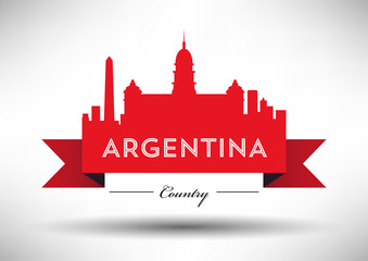 Vector Argentina Skyline Design