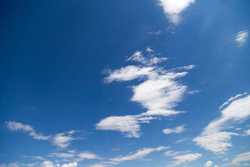 clouds in the blue sky