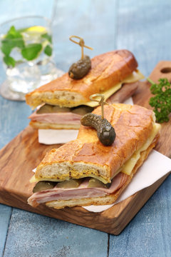 cuban sandwich, cuban mix, ham and cheese pressed sandwich