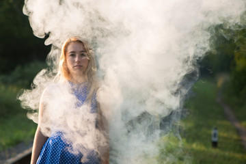 Girl vaping