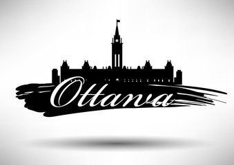 Vector Ottawa City Skyline Design