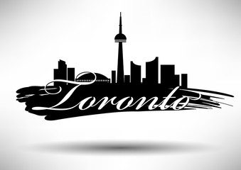 Vector Toronto City Skyline Design