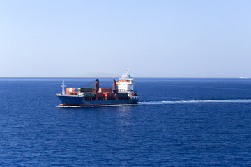 ship commercial, Aegean sea Greece
