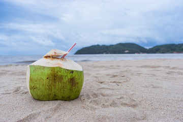 Coconut on beach