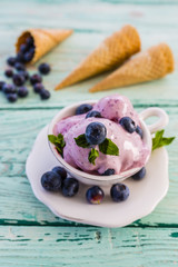 Blueberry ice cream 