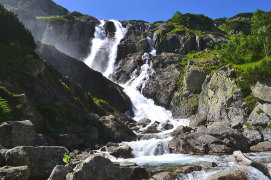 Fototapeta góry Tatry - wodospad Wielka Siklawa