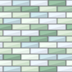 Mosaic tiles seamless vector background. Abstract graphic pattern with colorful brick elements. Vector illustration