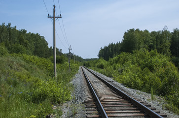 The unelectrified railway line