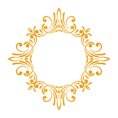 Elegant luxury vintage gold floral frame