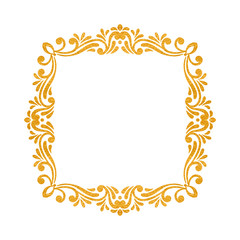 Elegant luxury vintage gold floral frame