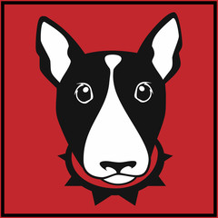 Obraz na płótnie Canvas Vector bull terrier head