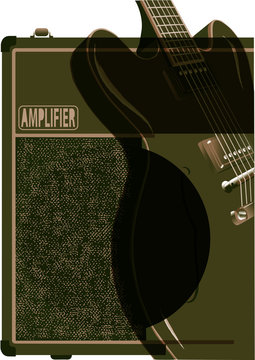 Guitar And Amplifier Abstract