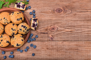 Blueberry muffins.