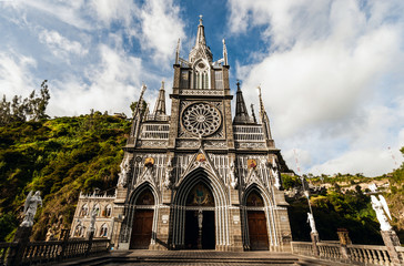 Fototapeta na wymiar Sanctuary of Our Lady, Las Lajas, Colombia