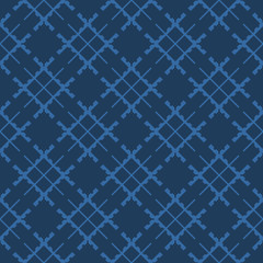 Blue abstract background, striped textured geometric seamless pattern