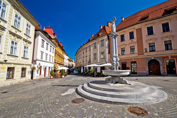 Fototapeta premium Cobbled streets of old Ljubljana