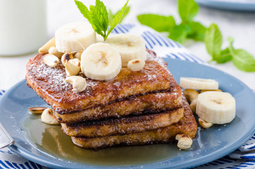 French toast with banana