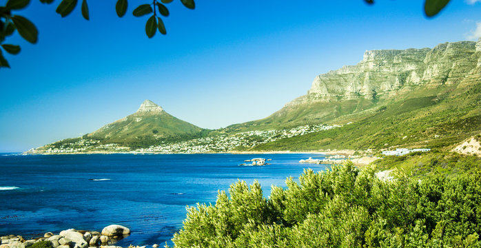 Lion Head and Camps Bay at Cape Town; South Africa
