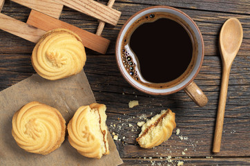 Coffee cup with cookies