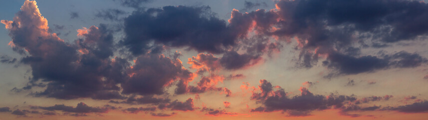 Fototapeta premium Sunset sky colorful panoramic view