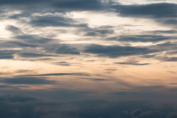 colorful dramatic sky with cloud at sunset