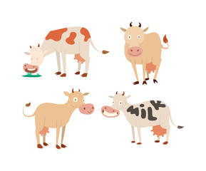 Cartoon cow characters