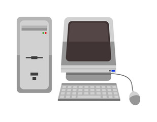 Old computer vector
