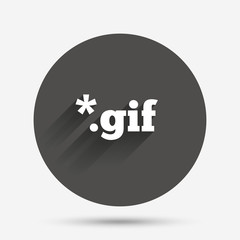 File GIF sign icon. Download image file.