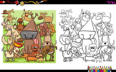 dog characters coloring book