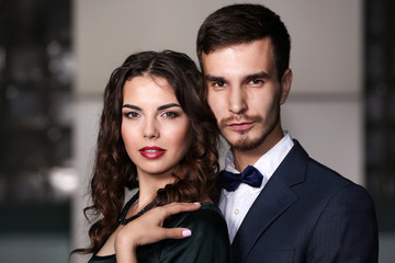 Elegant couple, outdoor