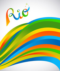 Rio design for sport games of rio with color art