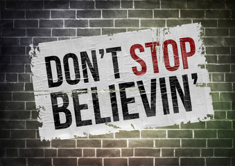 Don' stop believin - poster illustration