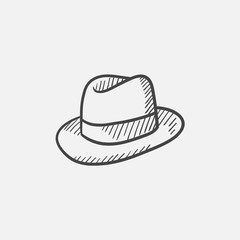 Hat sketch icon.