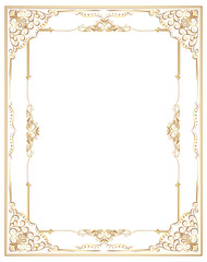 gold decorative horizontal floral elements, corners, borders, frame, crown. Page decoration.