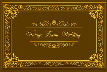 Vintage gold background, antique style frame, Victorian ornament, beautiful brochure, certificate, award's and diploma's layout, book cover, floral luxury ornamental pattern, achievement template