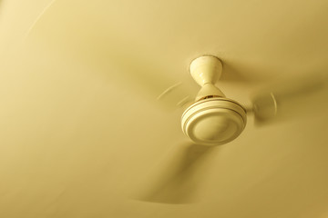 Isolated Ceiling Fan in Motion