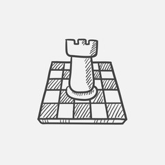 Chess sketch icon.