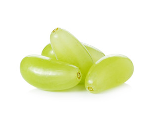 green grapes isolated on the white background